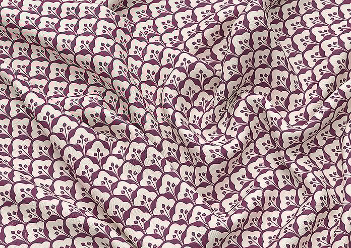 Scallop and Bud, Mulberry - Twist&Fit Roman Blind - Image 4